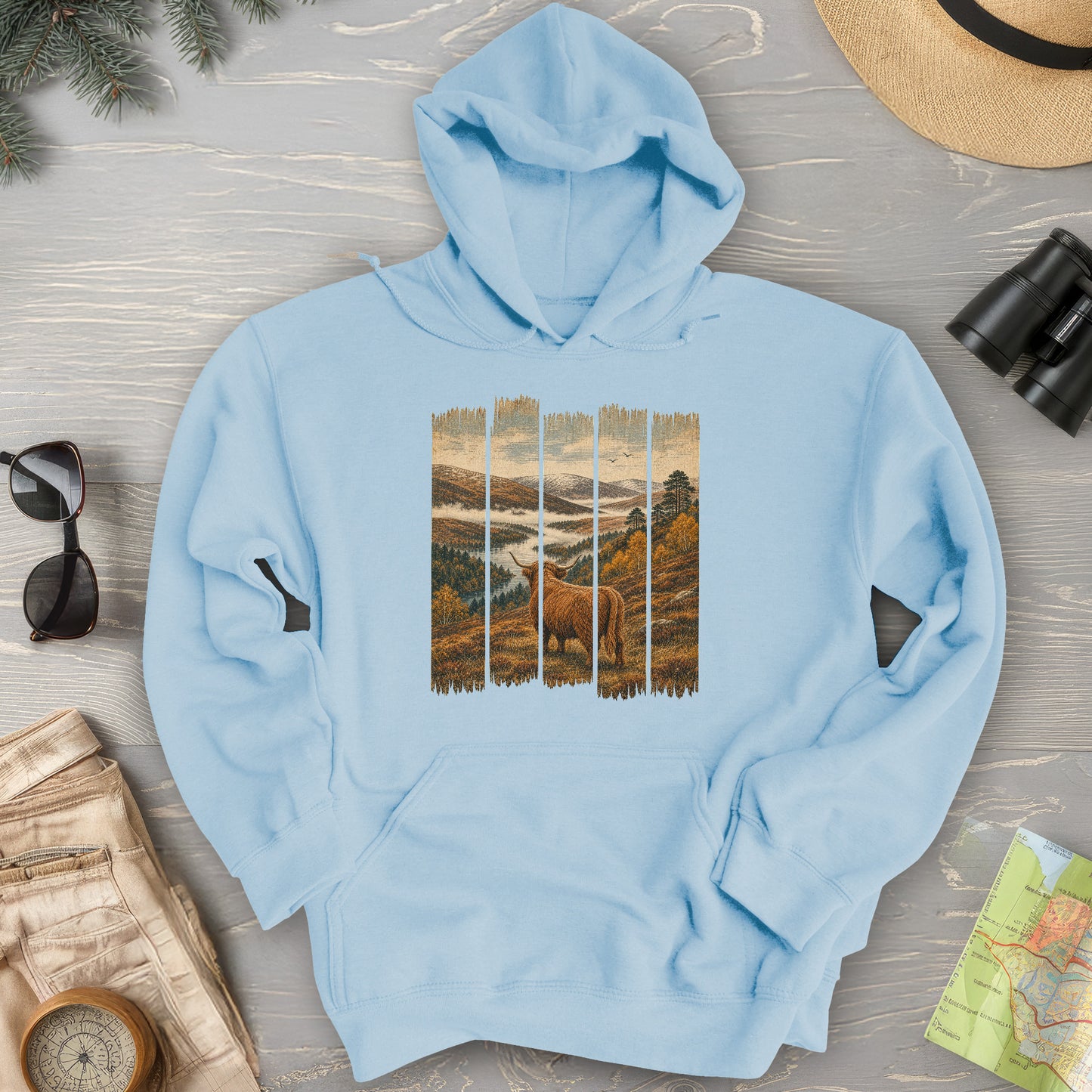 Scotland Coo Panels Hoodie