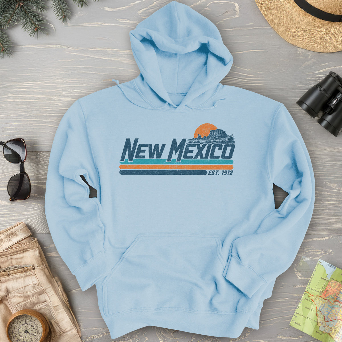 New Mexico Retro Stripe Hoodie