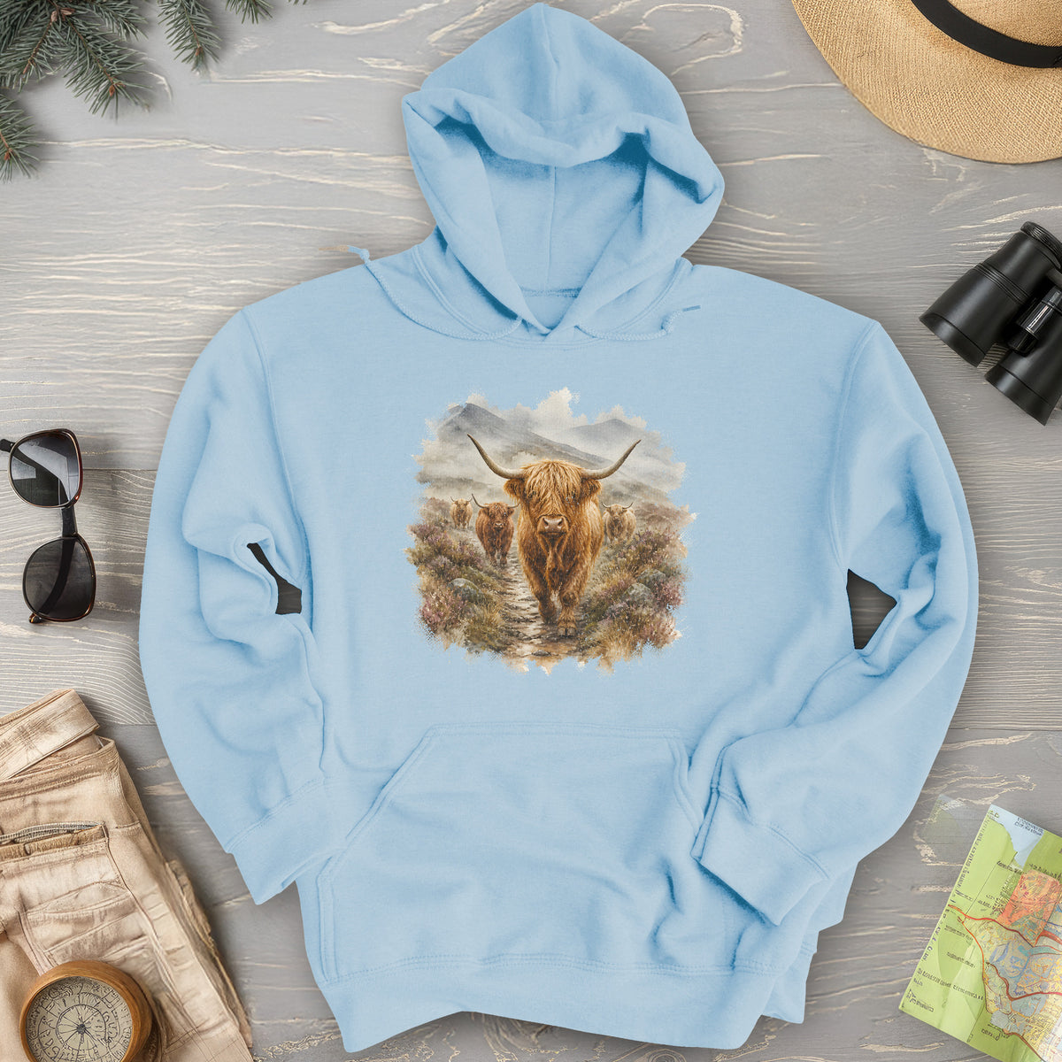Watercolor Coos Hoodie