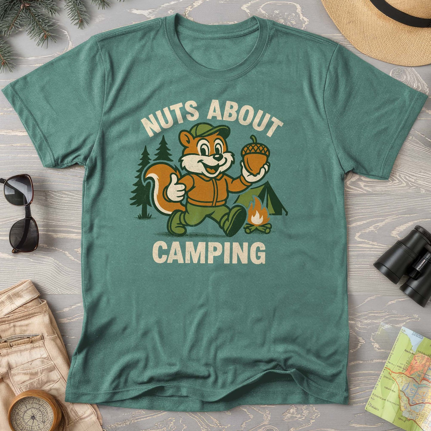 Nuts About Camping Comfort Colors T-Shirt