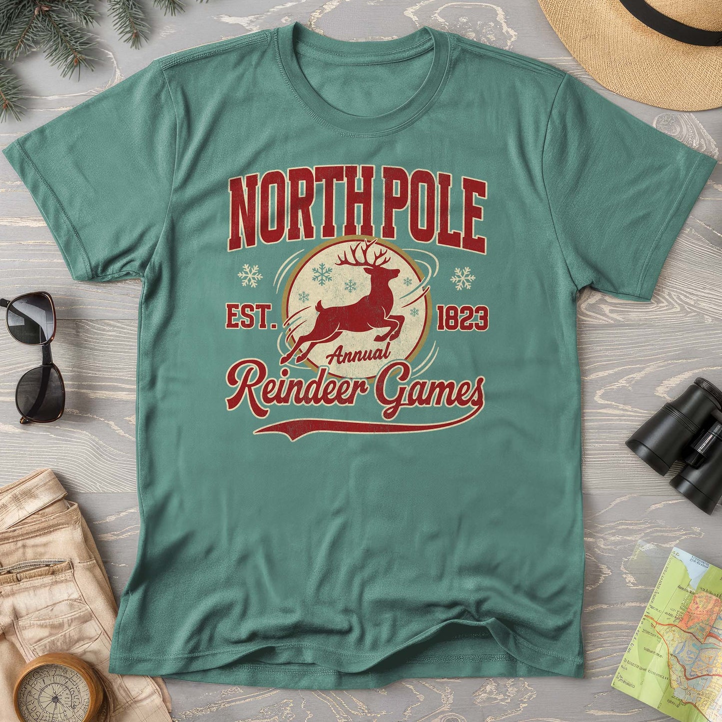 North Pole Annual Reindeer Games Comfort Colors T-Shirt