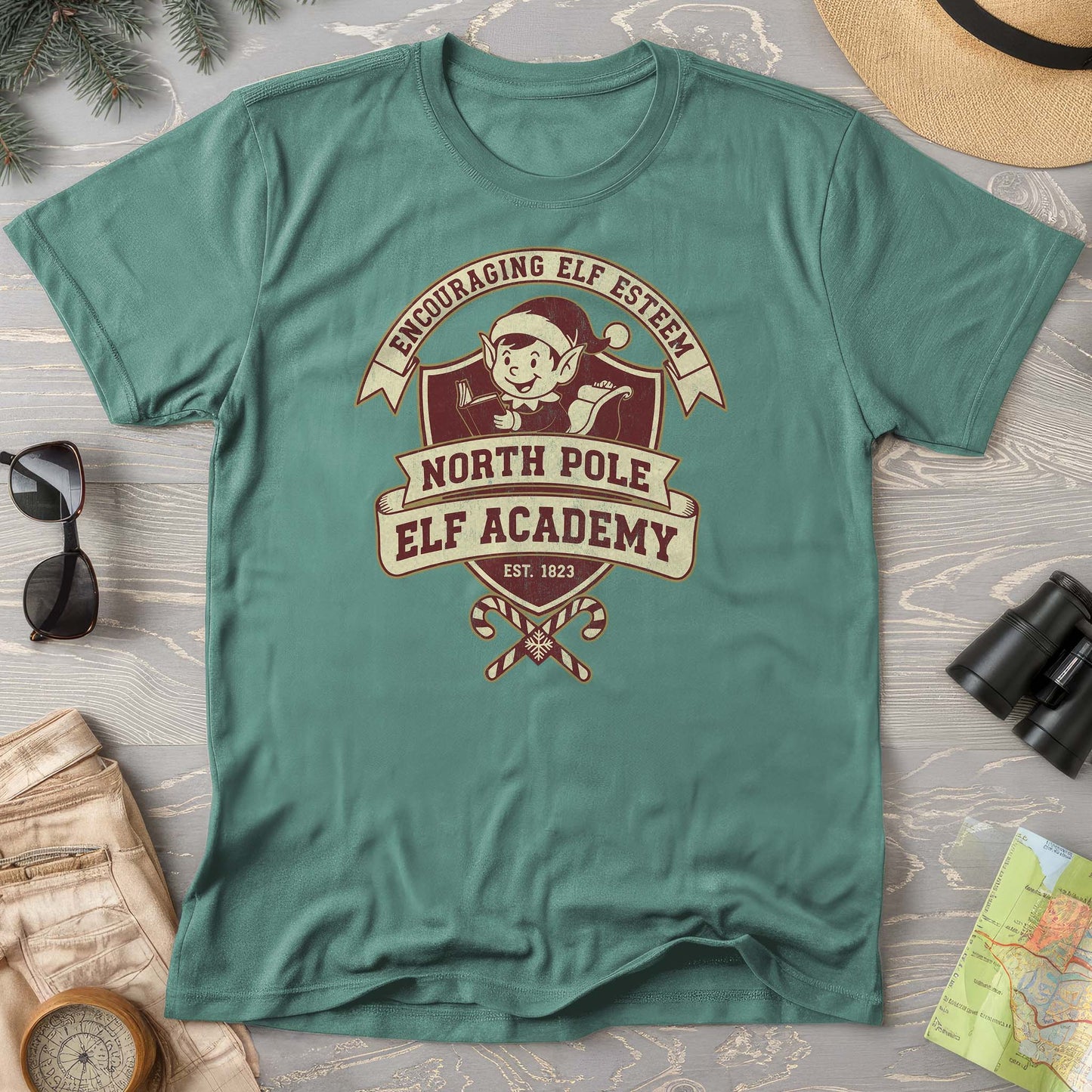 North Pole Elf Academy Comfort Colors T-Shirt