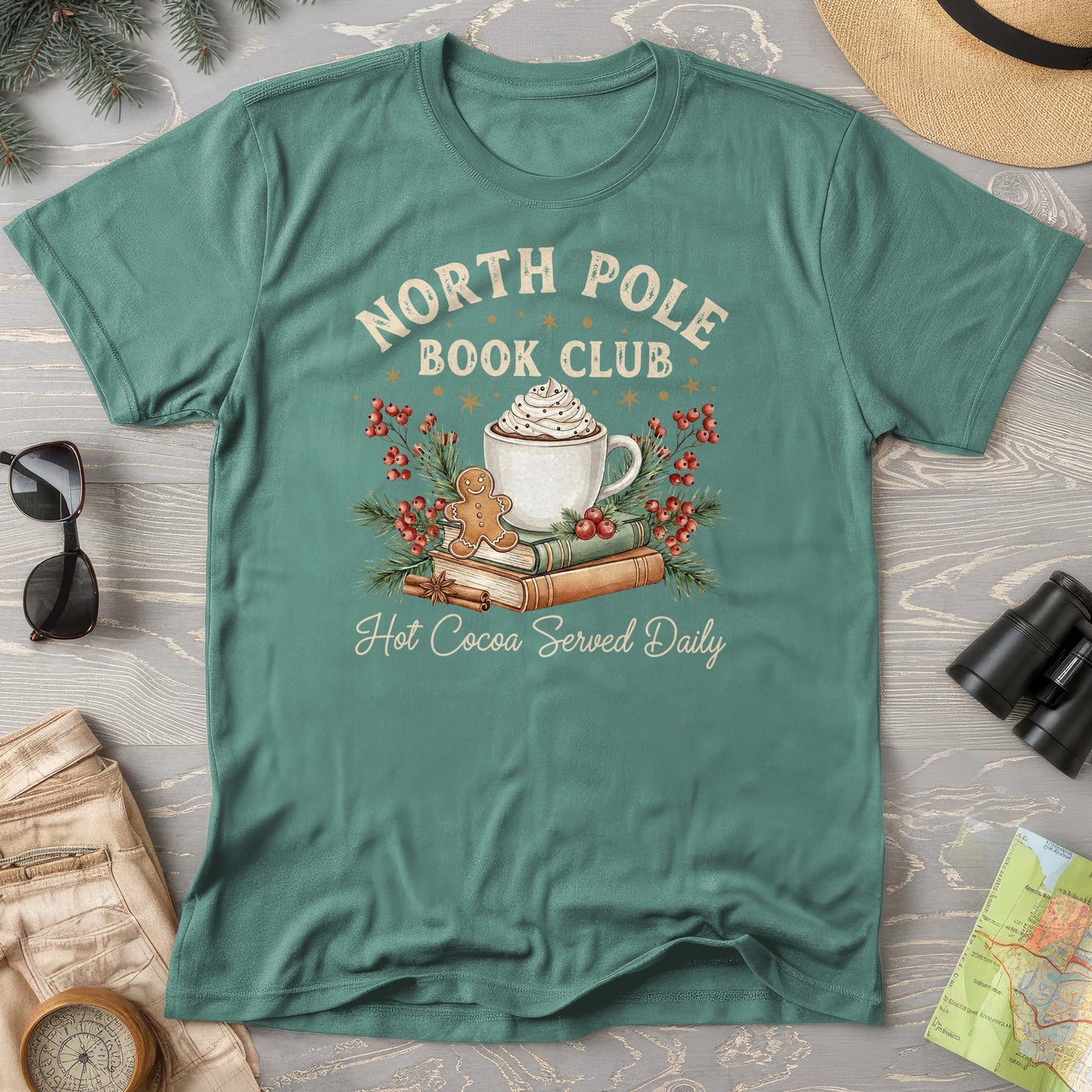 North Pole Book Club Comfort Colors T-shirt