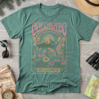 Colorado Get Elevated Butterfly Comfort Colors T-shirt