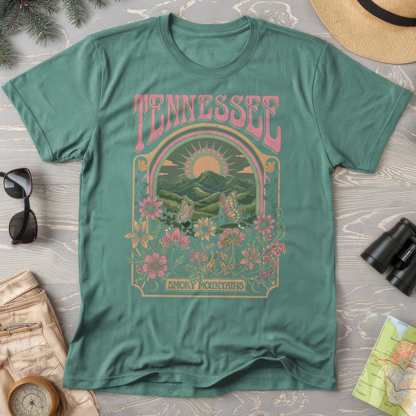 Tennessee Smoky Mountains Butterfly Comfort Colors T-shirt