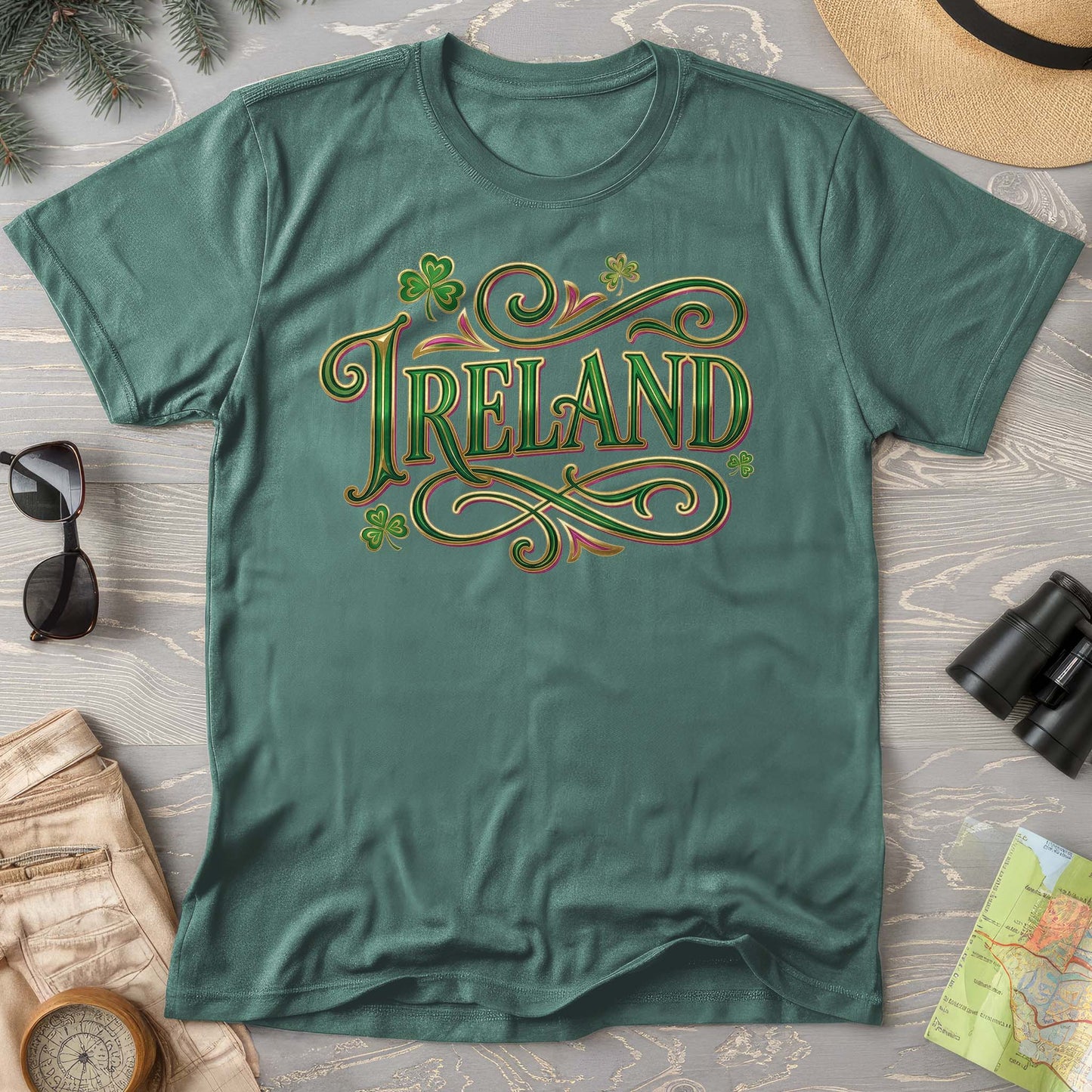 Ireland Glitter Pop Comfort Colors T-shirt