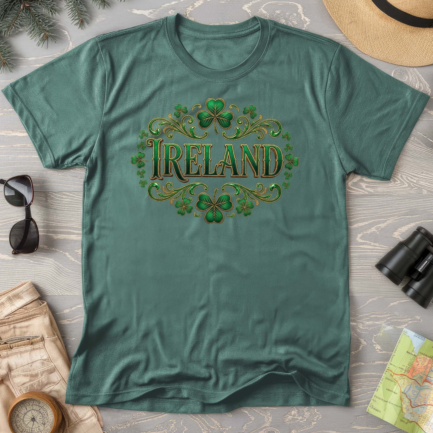 Ireland Shamrock Emblem Comfort Colors T-shirt