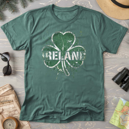 Ireland Shamrock Grunge T-shirt