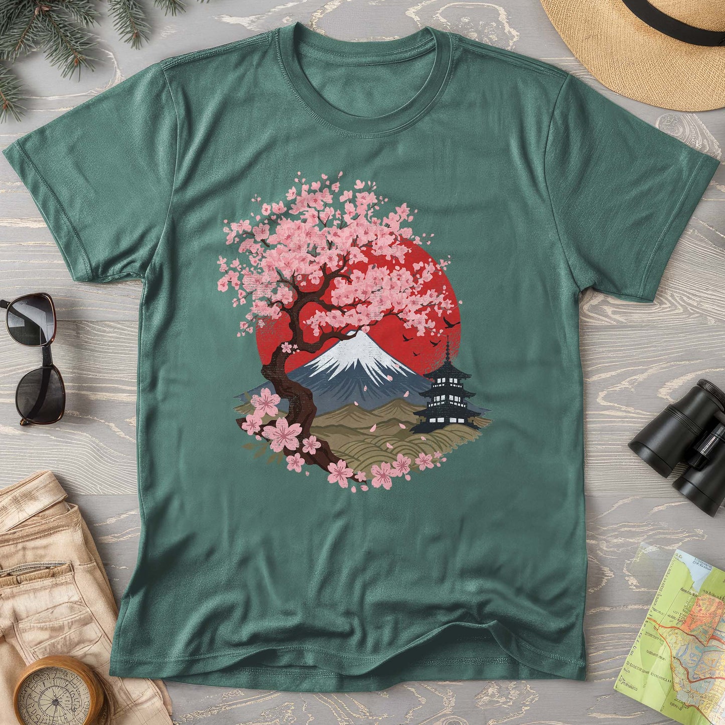 Mount Fuji Cherry Blossoms T-Shirt