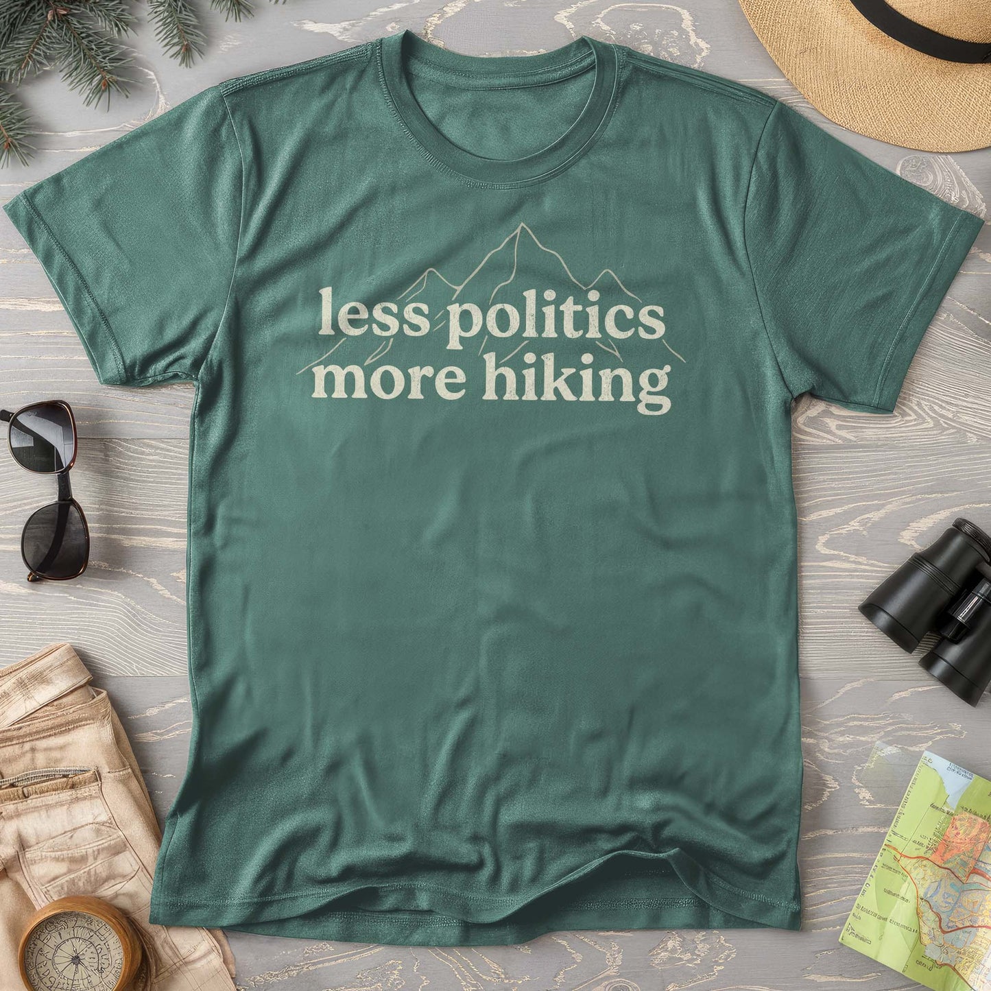 Less Politics More Hiking T-Shirt