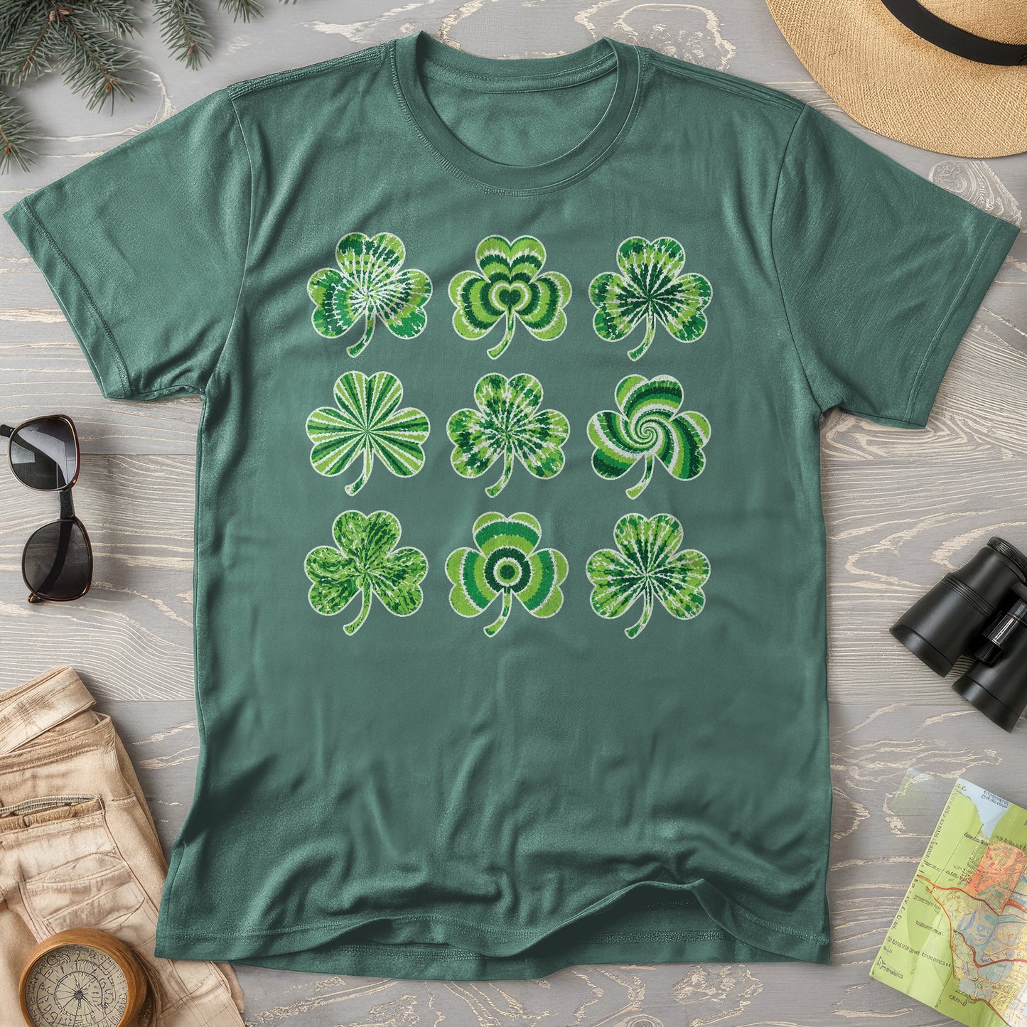 Tie-Dye Shamrocks T-Shirt