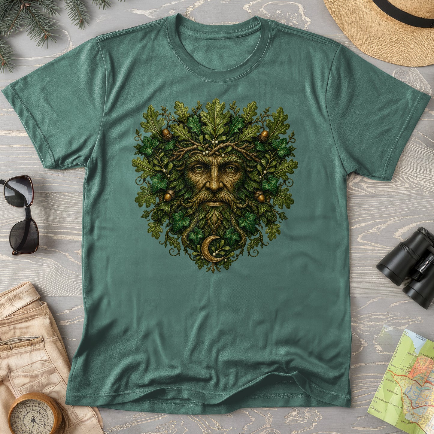 Green Man Moon T-Shirt