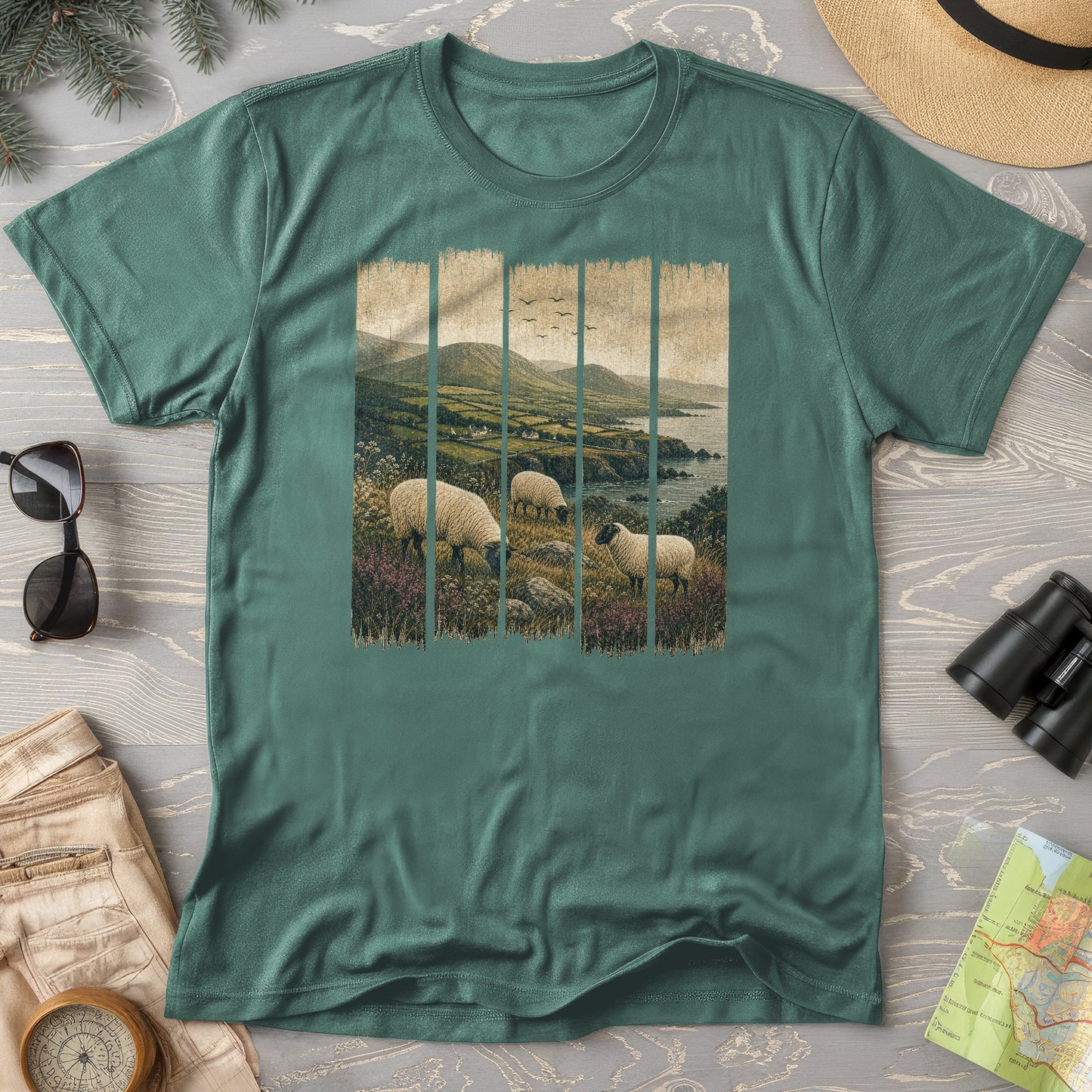 Ireland Sheep Panels T-Shirt