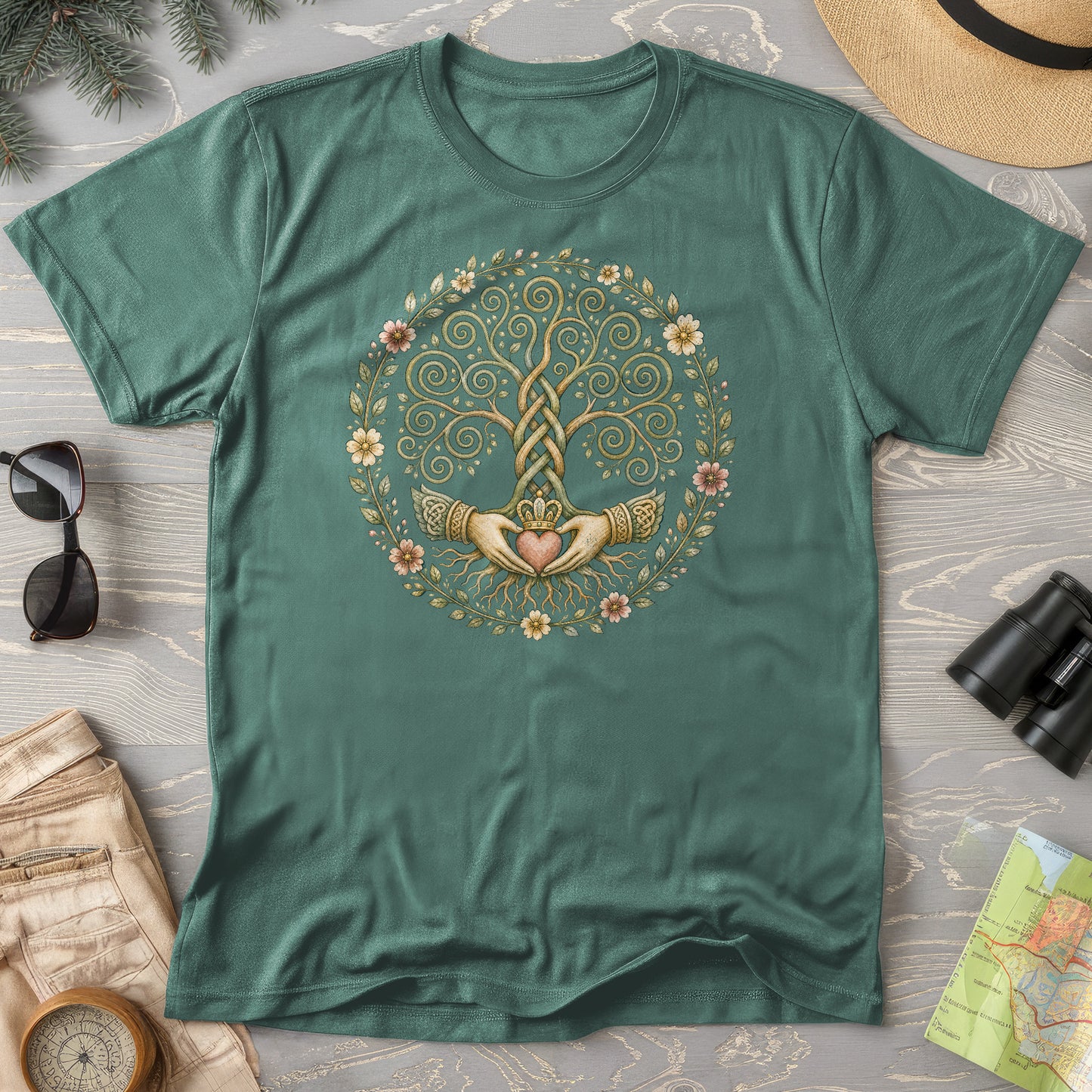 Claddagh Triskele Tree T-Shirt