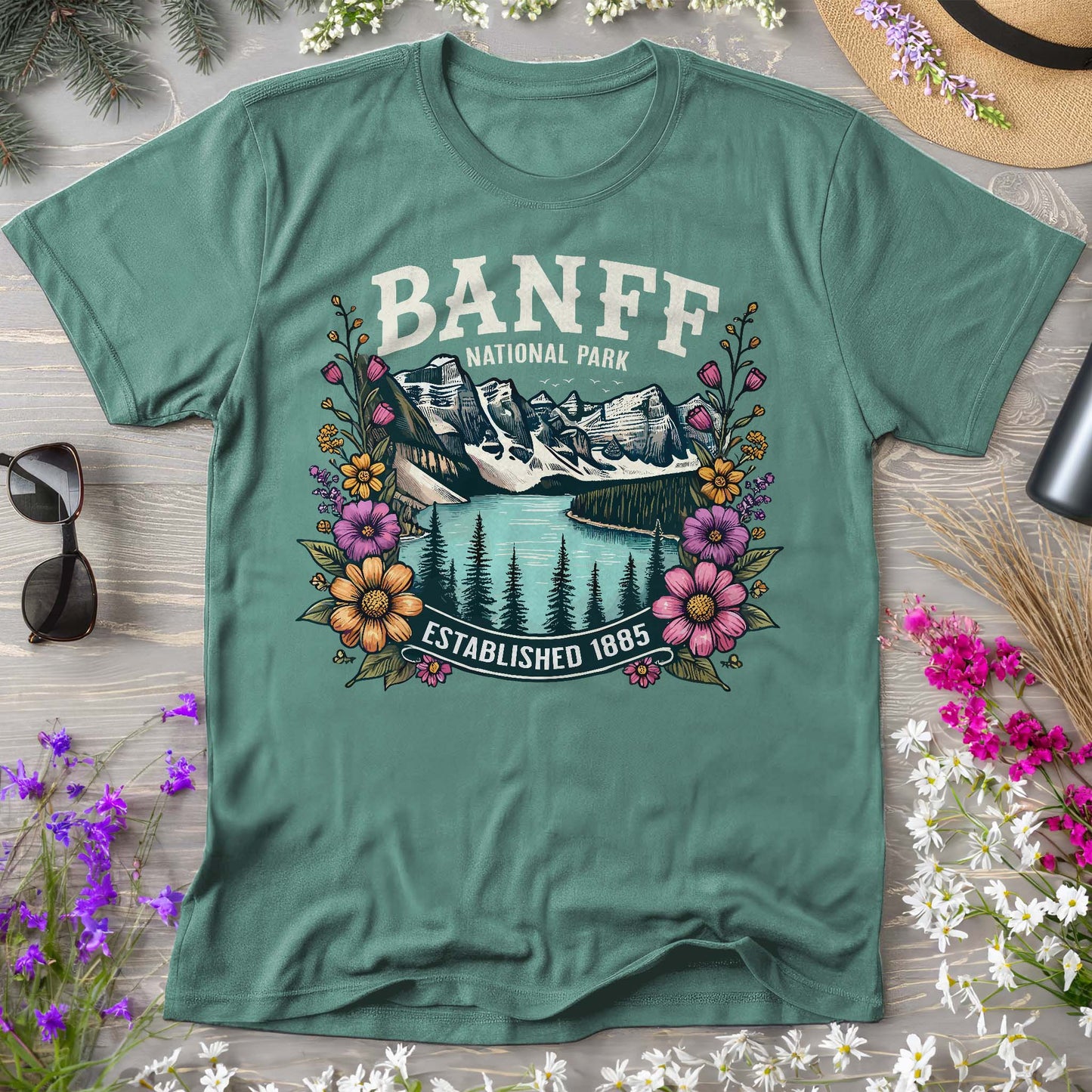 Banff National Park "Wildflower" Comfort Colors T-Shirt