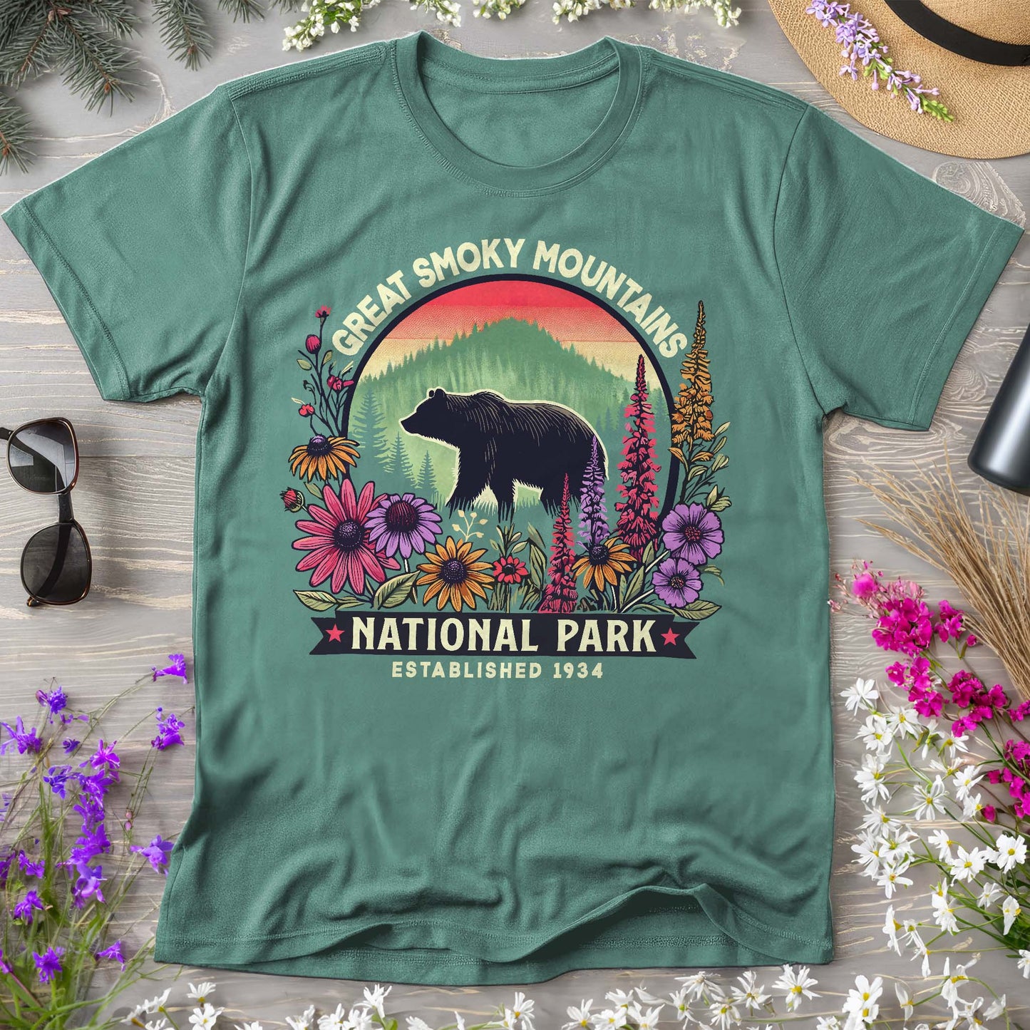 Great Smoky Mountains National Park "Wildflower" Comfort Colors T-Shirt