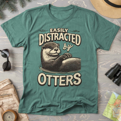 "Easily Distracted by Otters" Comfort Colors T-Shirt