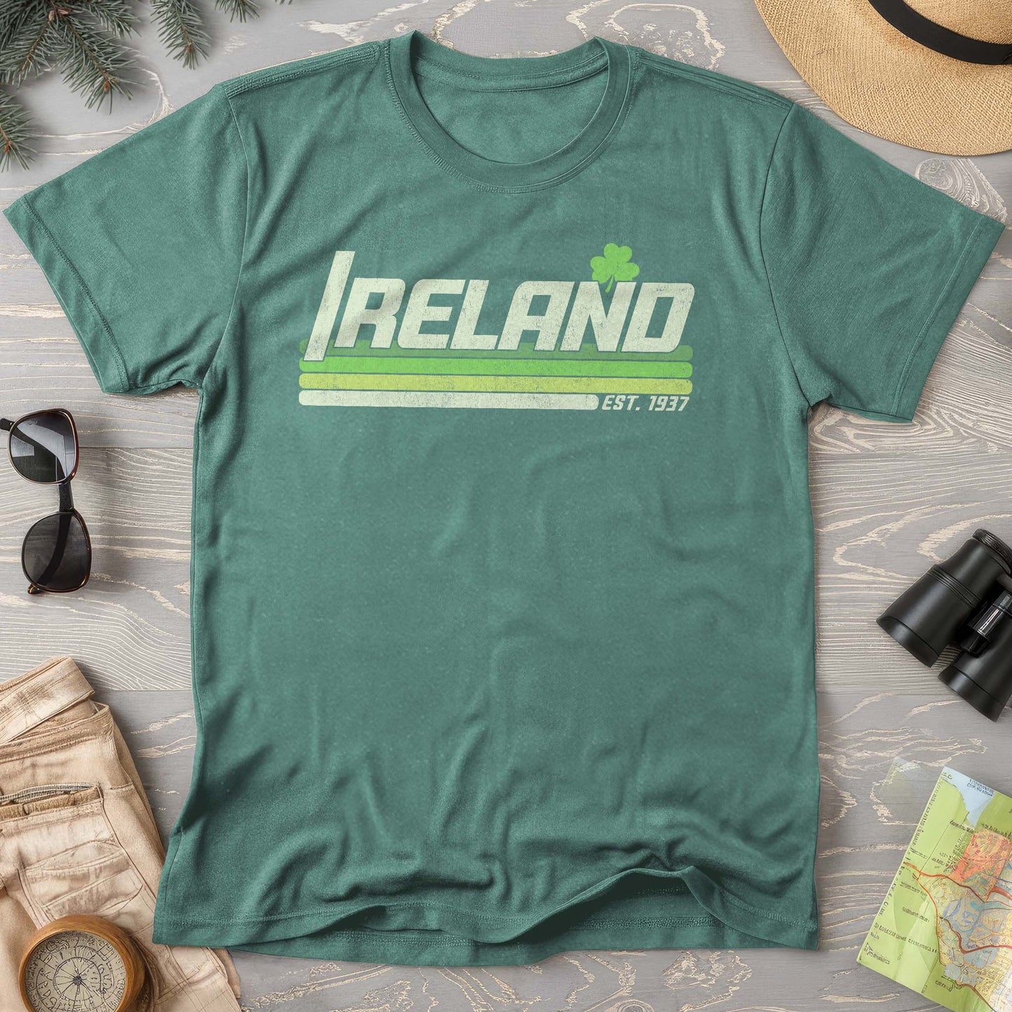 Ireland Retro Stripe Comfort Colors T-Shirt