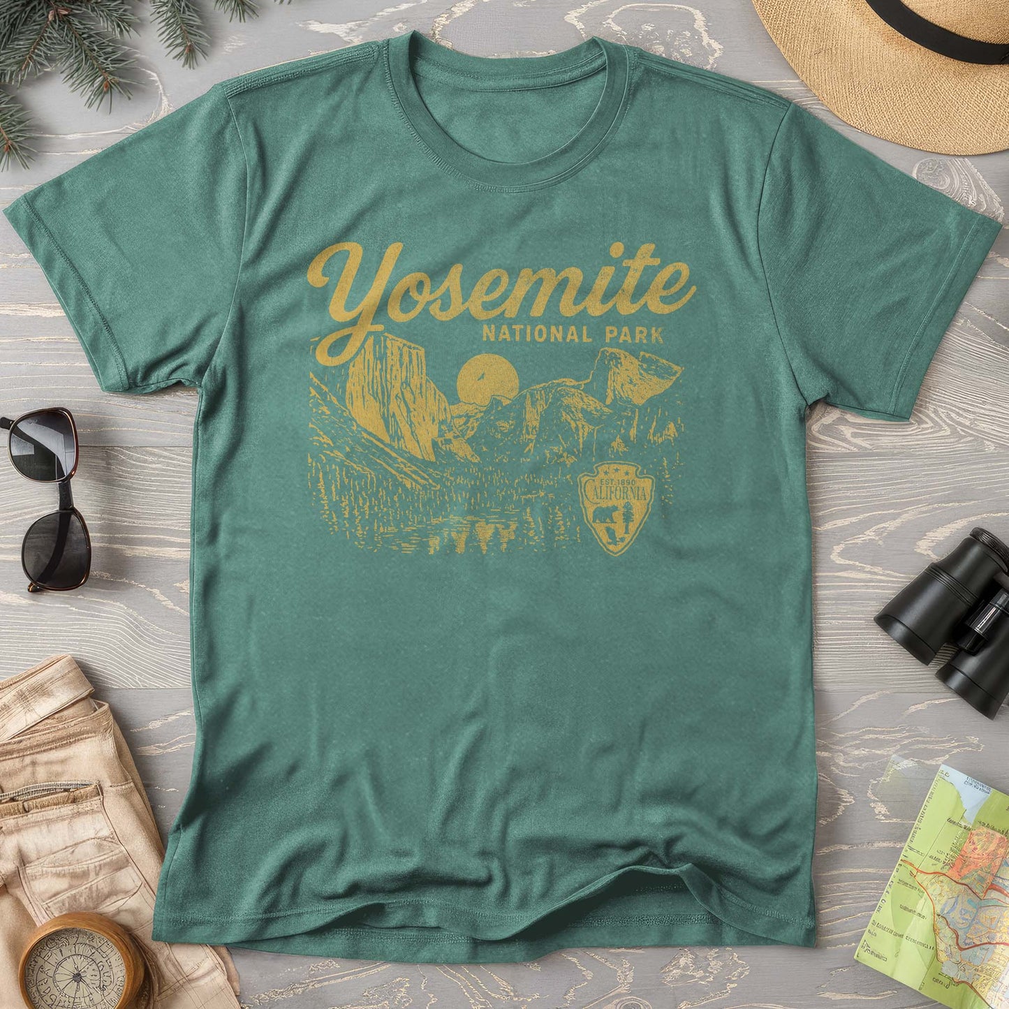 Yosemite National Park "Vintage Sketch" Comfort Colors T-Shirt