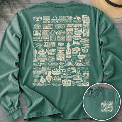 63 Vintage Parks Front/Back Print Long Sleeve Shirt