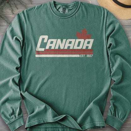 Canada Retro Stripe Long Sleeve Shirt