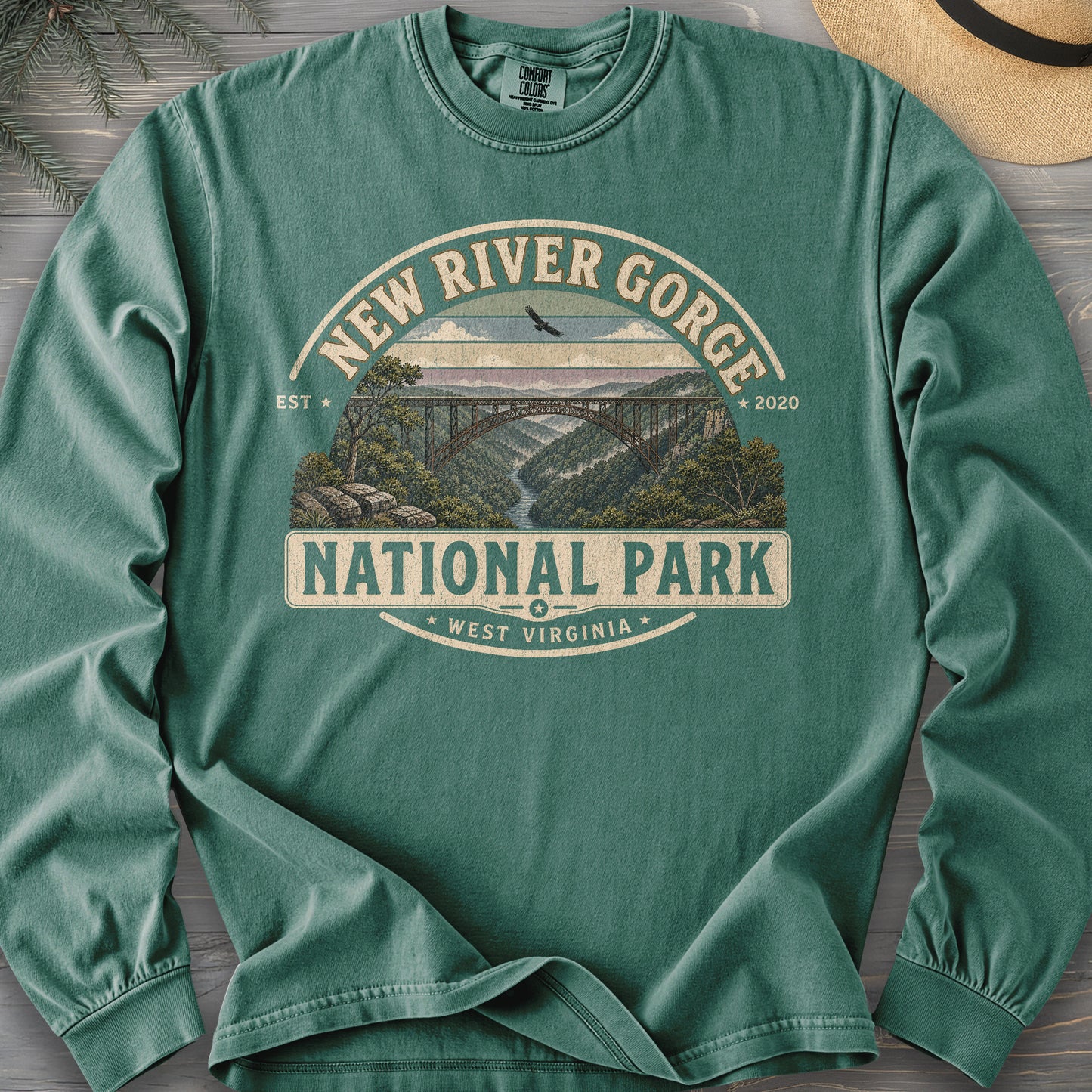 New River Gorge Medallion Long Sleeve Shirt