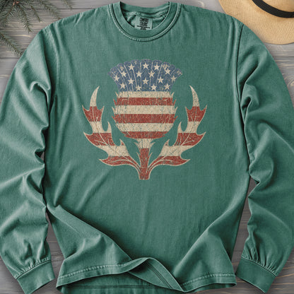 Vintage Flag Thistle Long Sleeve Shirt