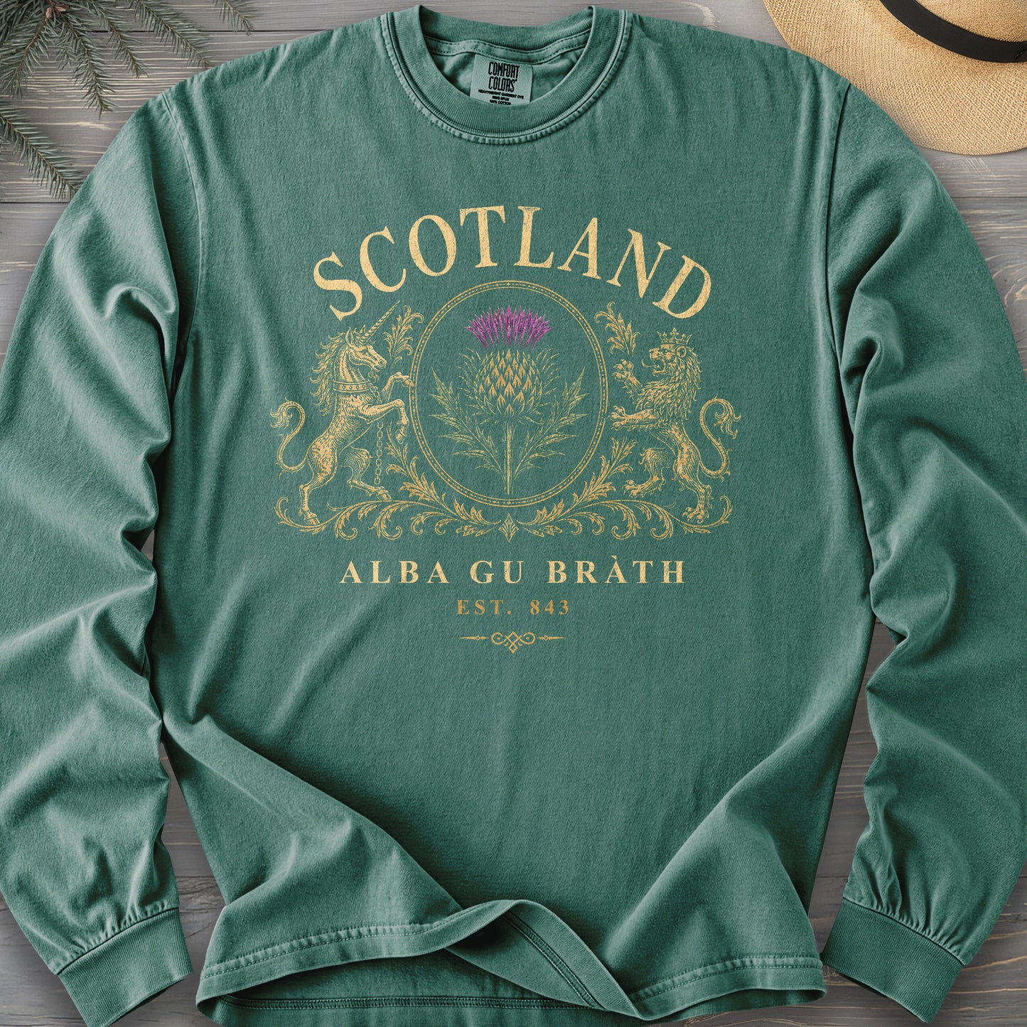 Scotland Heraldry Thistle Long Sleeve Shirt