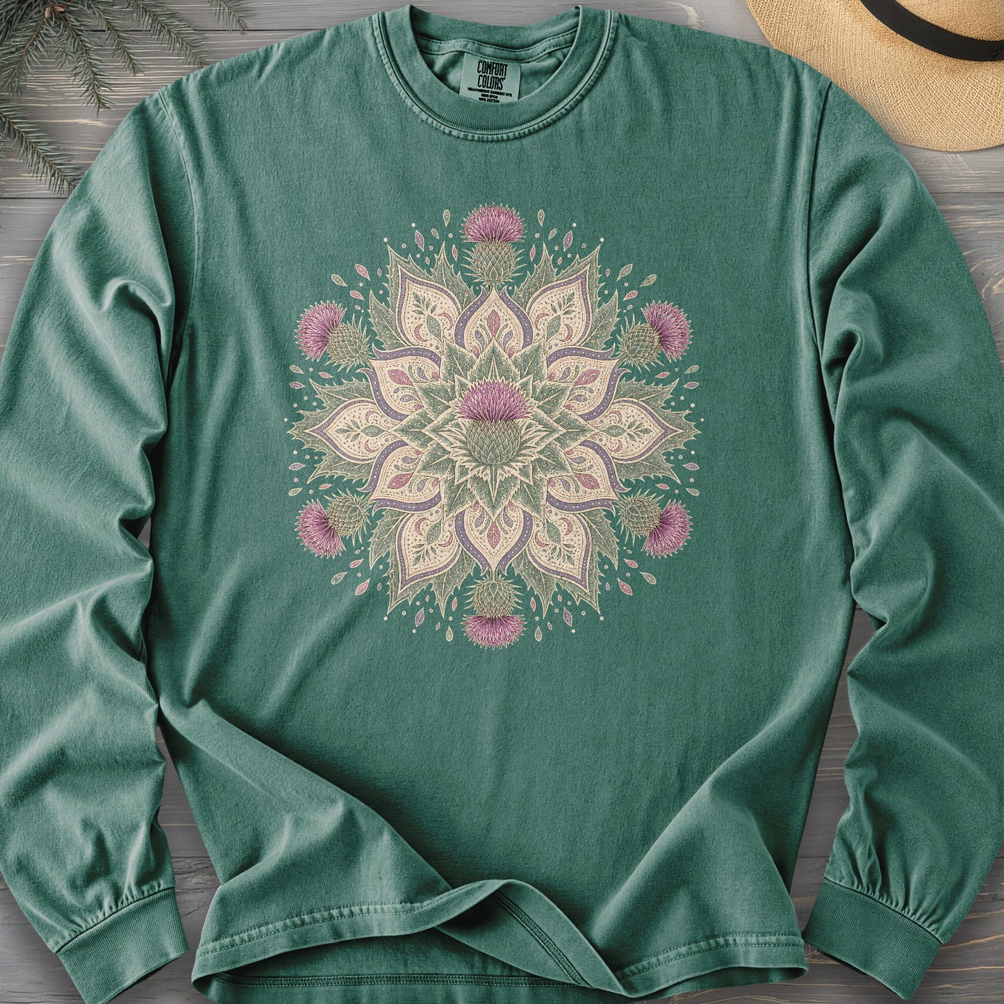 Thistle Mandala Long Sleeve Shirt