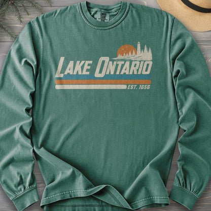 Lake Ontario Retro Stripe Long Sleeve Shirt