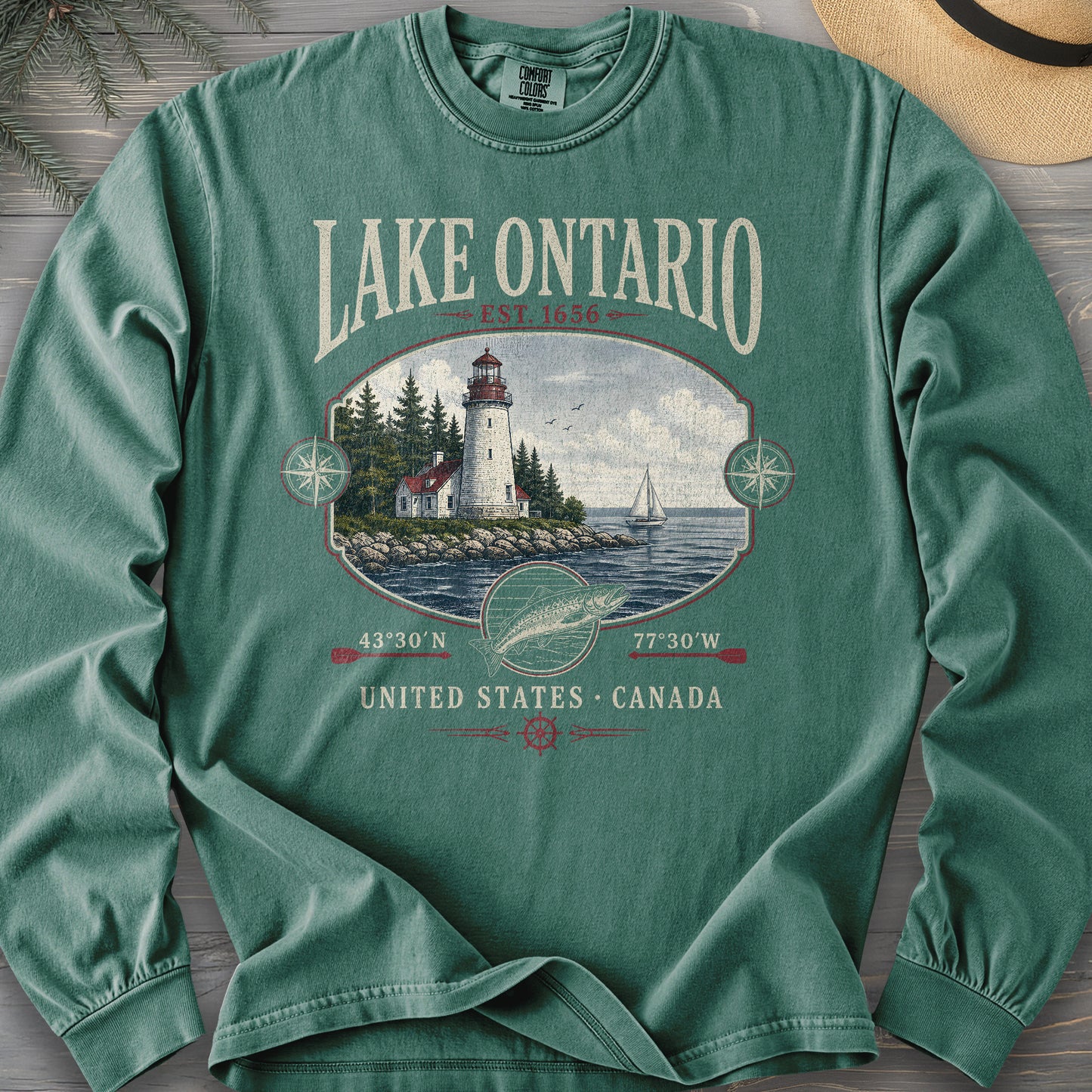 Lake Ontario Retro 90's Long Sleeve Shirt