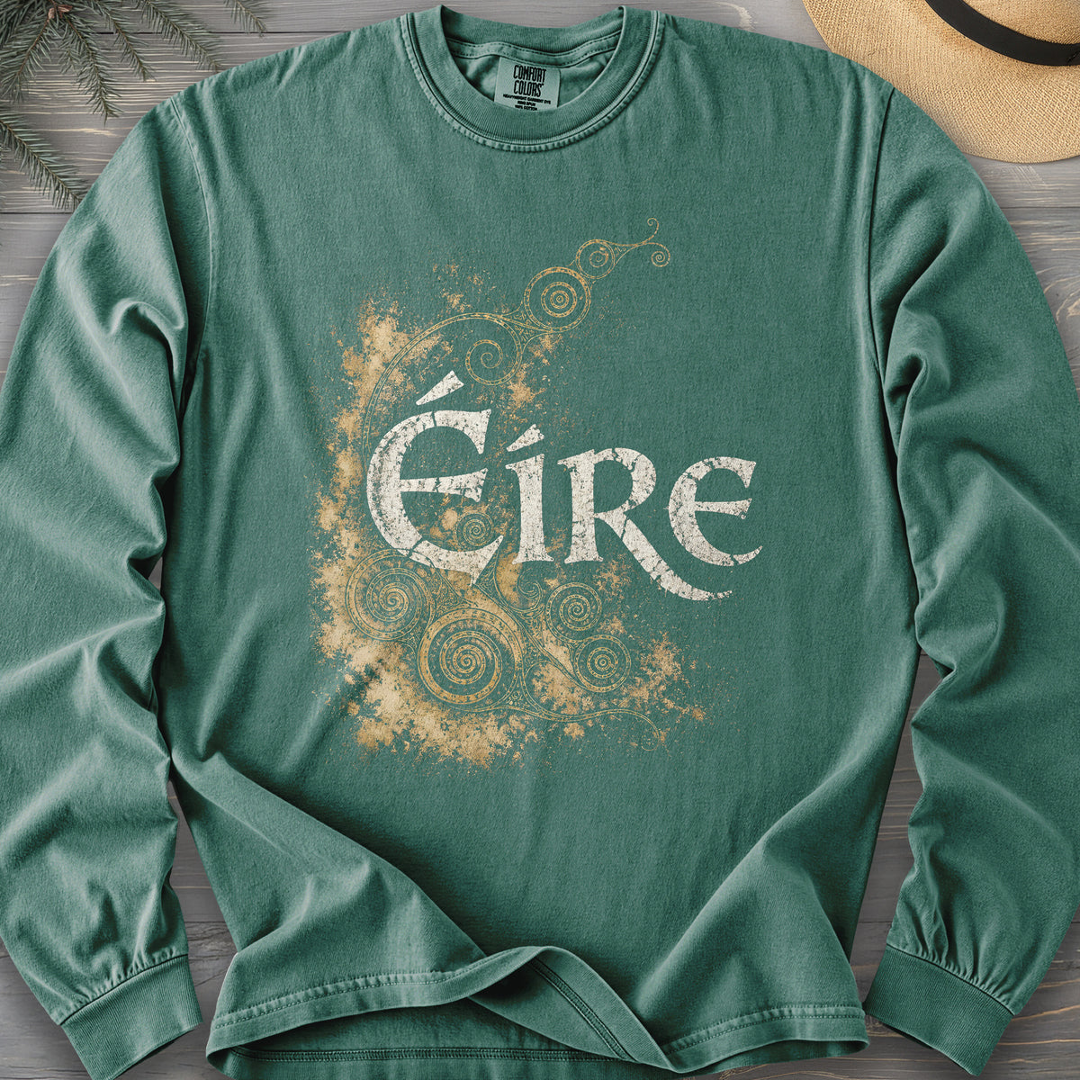 Éire Ancient Spirals Comfort Colors 6014 Long Sleeve