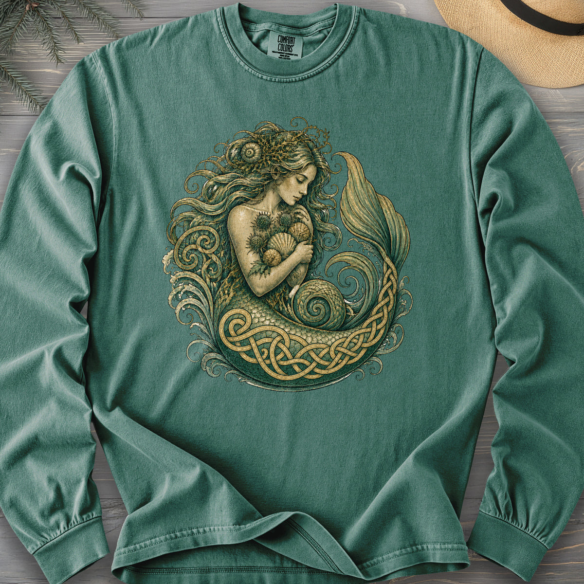 Celtic Mermaid Comfort Colors 6014 Long Sleeve