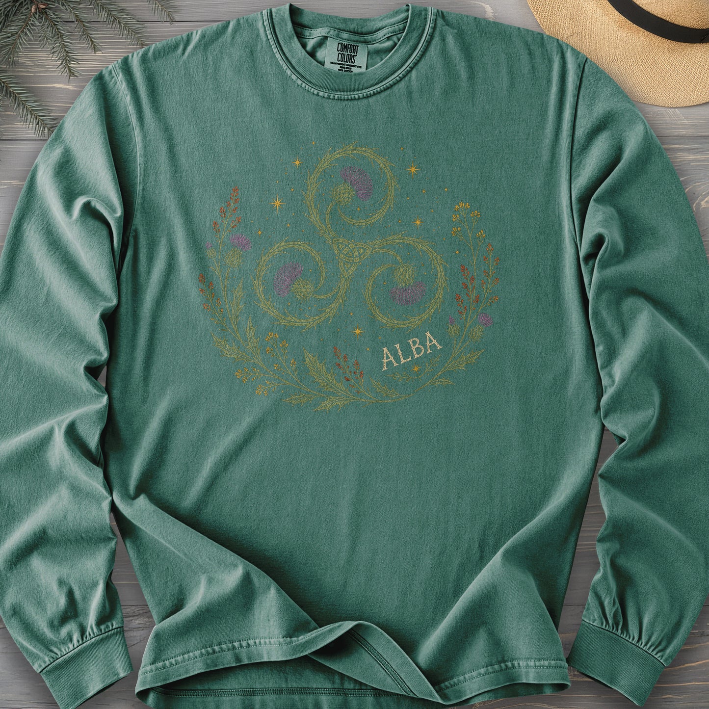 Alba Autumn Triskele Comfort Colors 6014 Long Sleeve