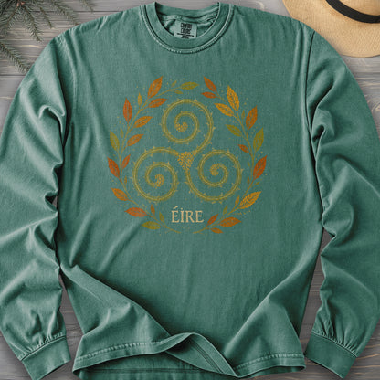 Éire Autumn Spiral Comfort Colors 6014 Long Sleeve