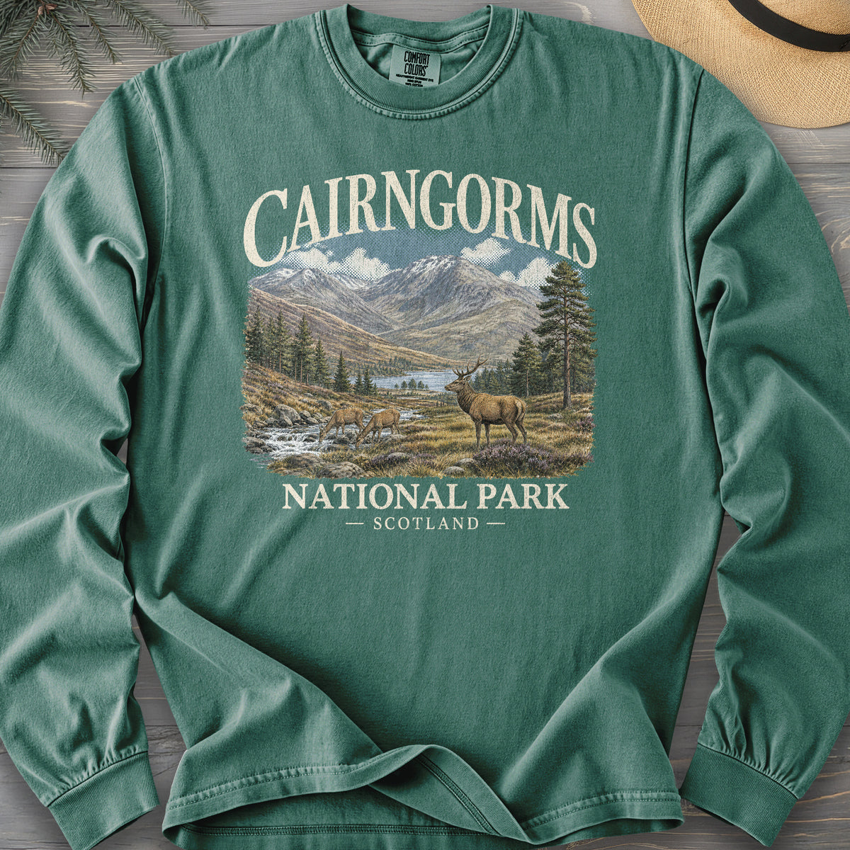 Cairngorms National Park Scotland Comfort Colors 6014 Long Sleeve
