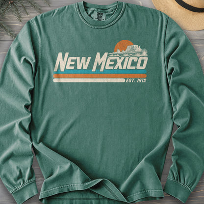 New Mexico Retro Stripe Comfort Colors 6014 Long Sleeve