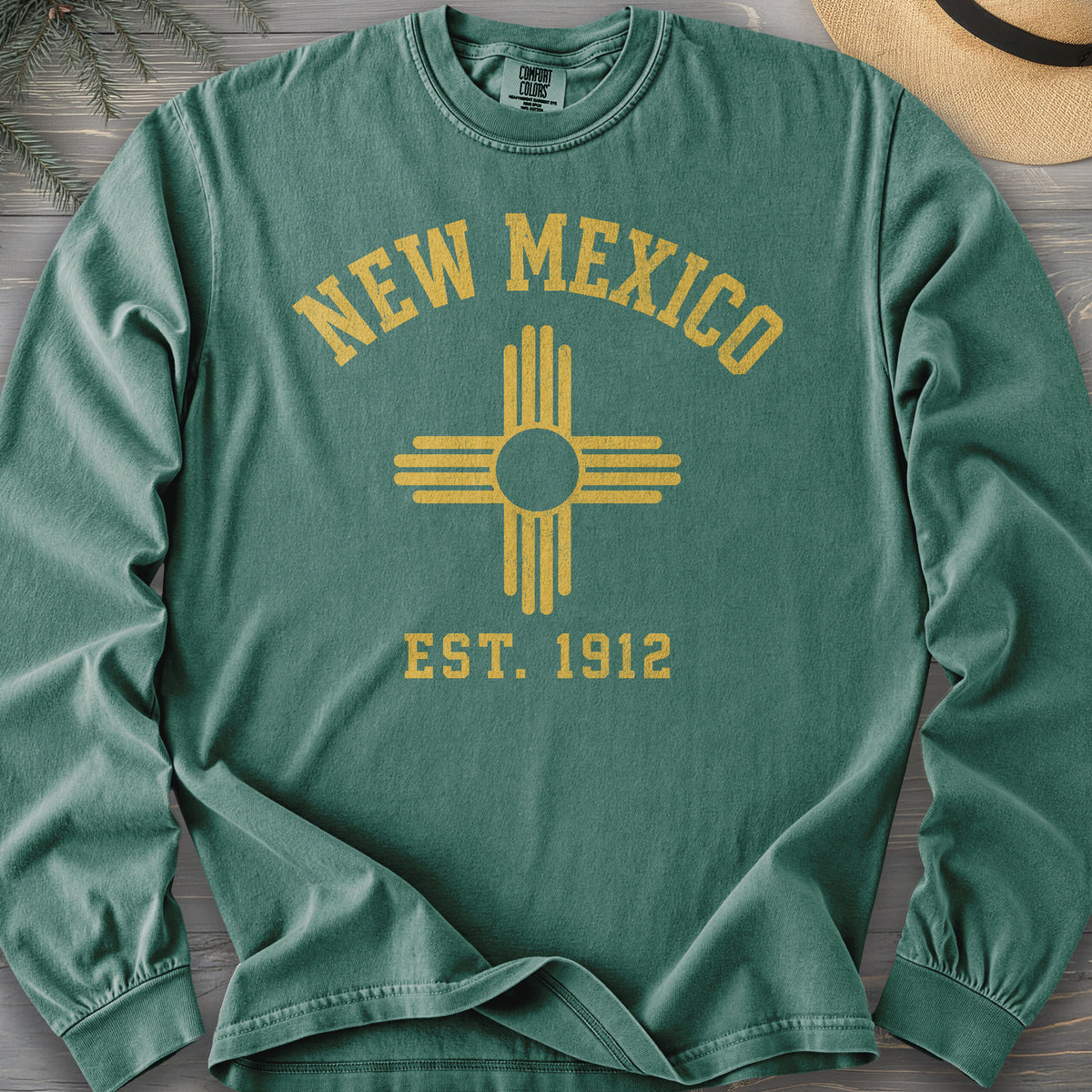 New Mexico Flag Comfort Colors 6014 Long Sleeve