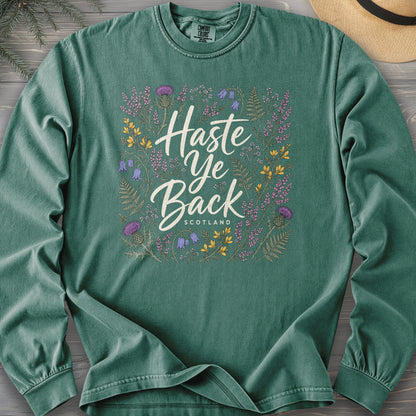 Haste Ye Back Scotland Comfort Colors 6014 Long Sleeve