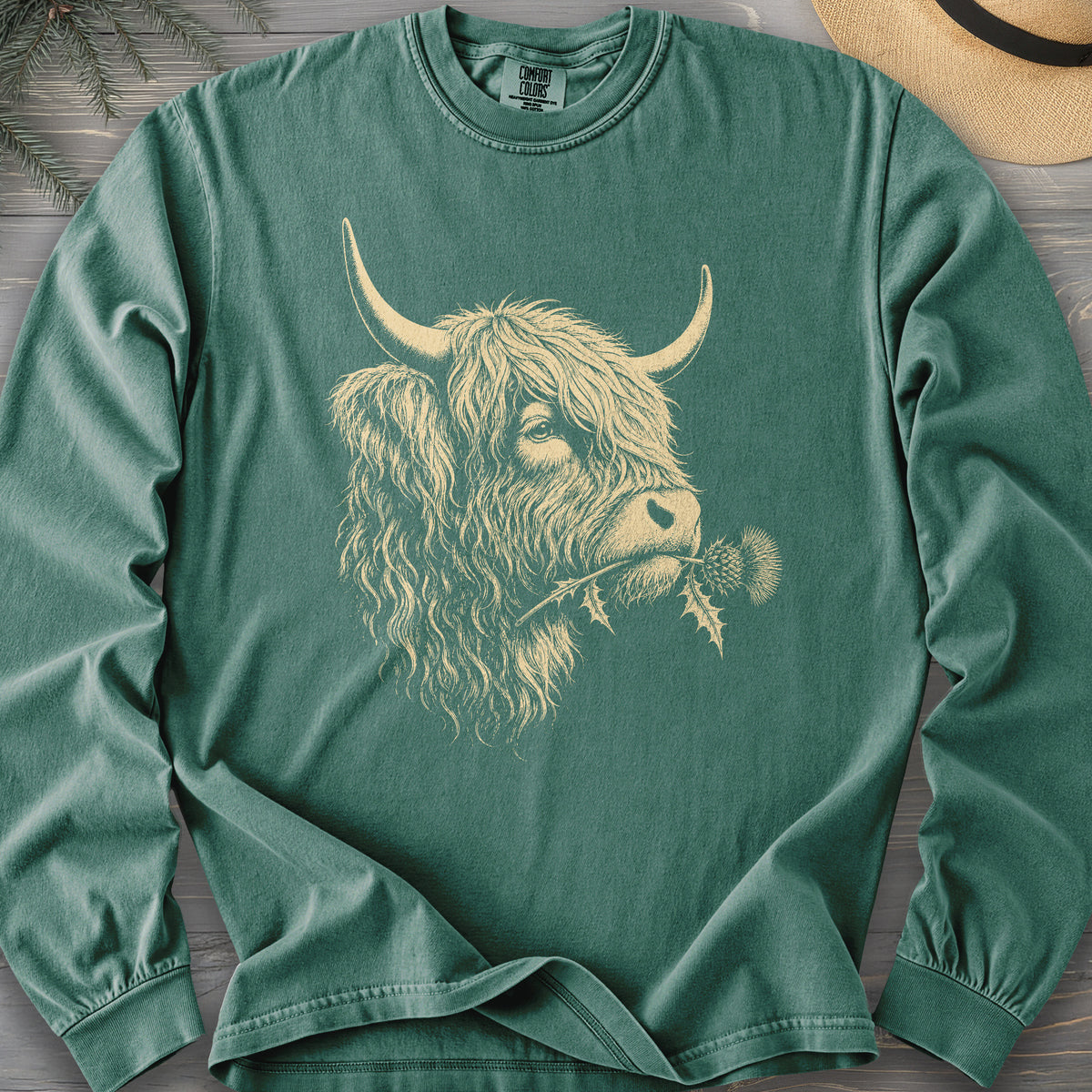 Coo wThistle Comfort Colors 6014 Long Sleeve
