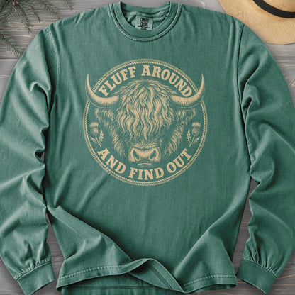 Fluff Around Coo Comfort Colors 6014 Long Sleeve