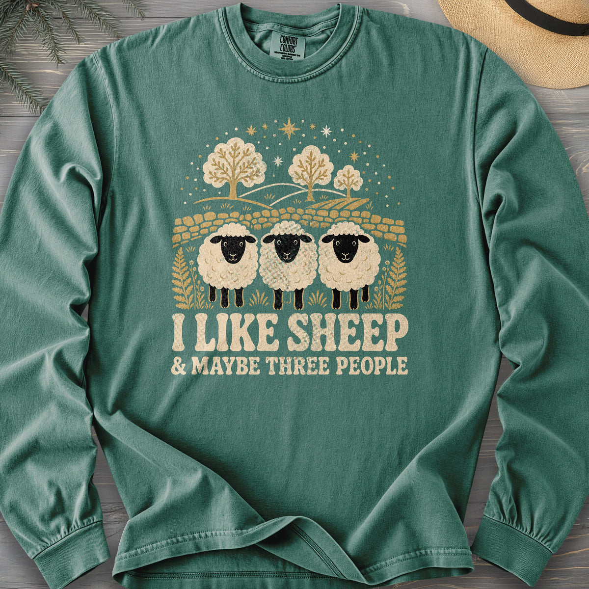 I Like Sheep Comfort Colors 6014 Long Sleeve