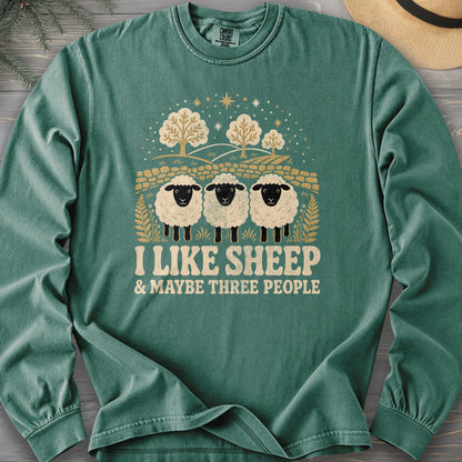 I Like Sheep Comfort Colors 6014 Long Sleeve