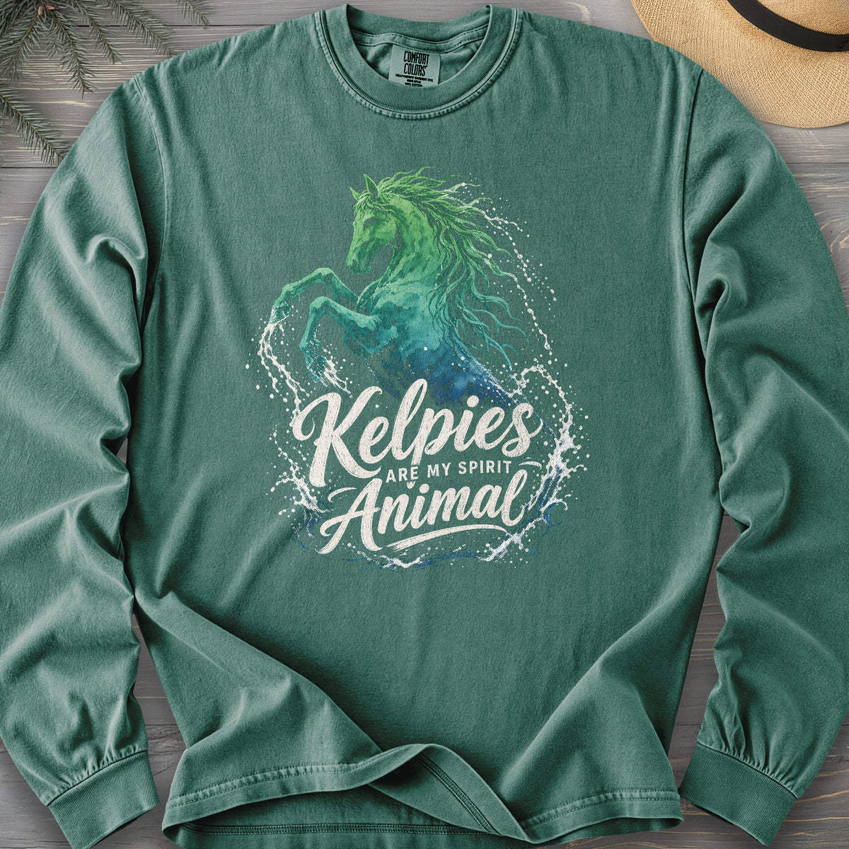 Kelpie Spirit Animal Comfort Colors 6014 Long Sleeve