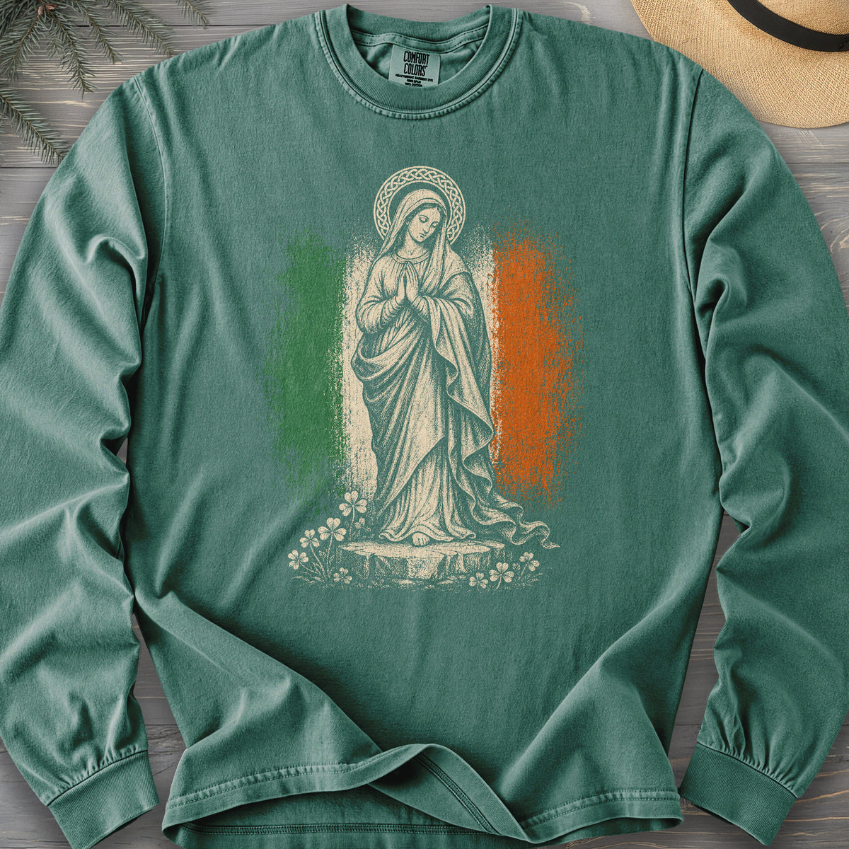 Our Lady Ireland Comfort Colors 6014 Long Sleeve