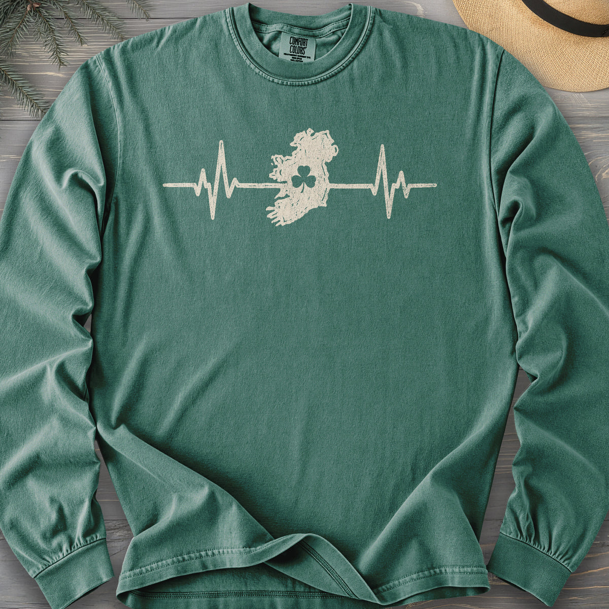 Ireland Heartbeat Comfort Colors 6014 Long Sleeve