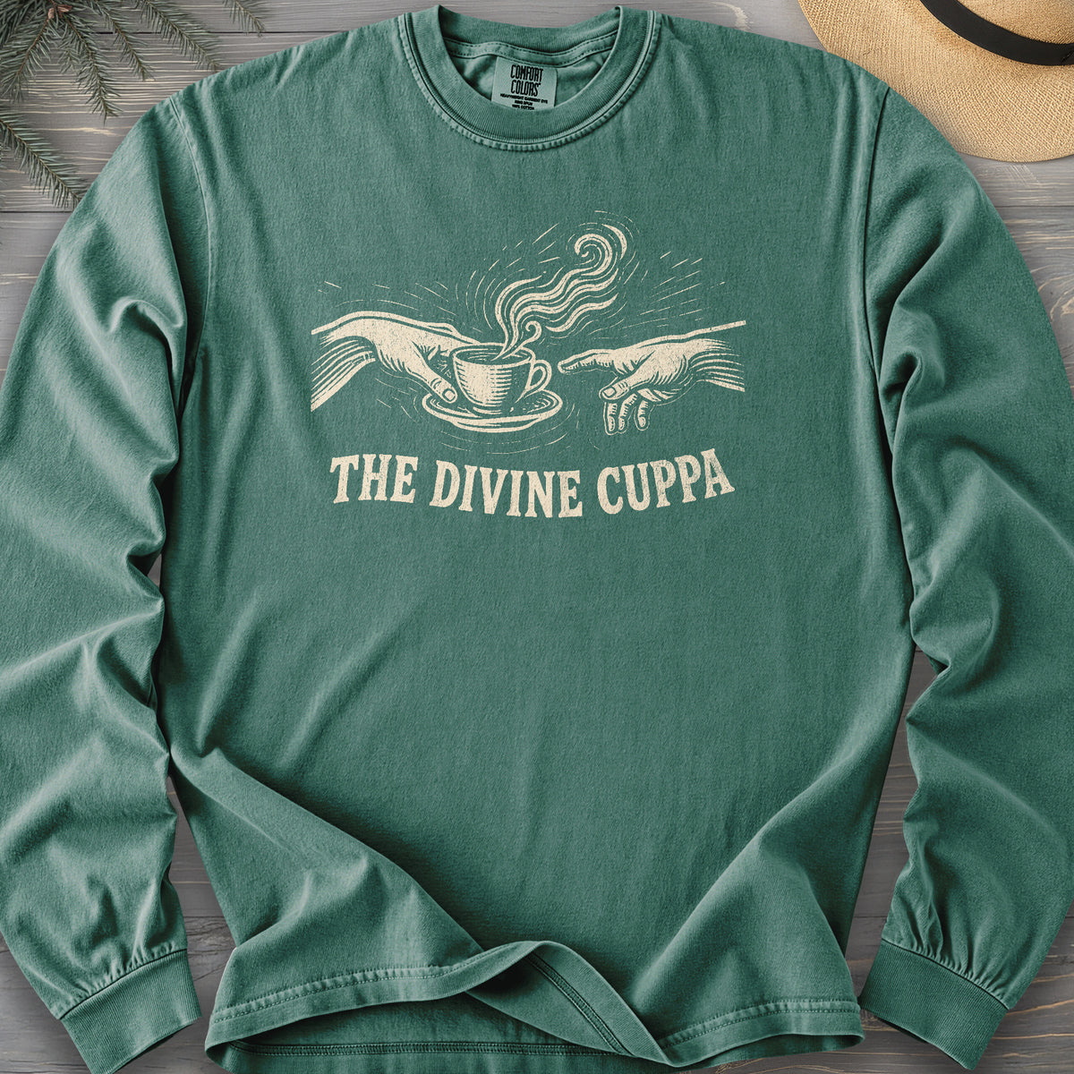 The Divine Cuppa Comfort Colors 6014 Long Sleeve