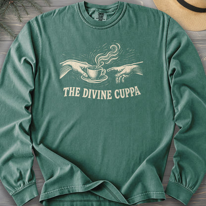 The Divine Cuppa Comfort Colors 6014 Long Sleeve