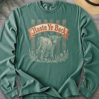 Haste Ye Back Coo Comfort Colors 6014 Long Sleeve