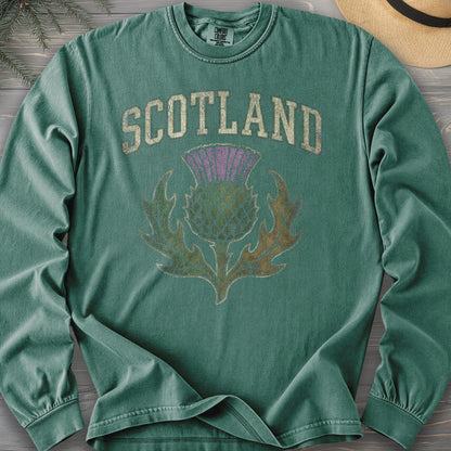 Scotland Distressed Thistle Long Sleeve Shirt